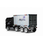 Elektrický Kamión s prívesom a kontajnerom Truck - 175x49x76cm - čierny 